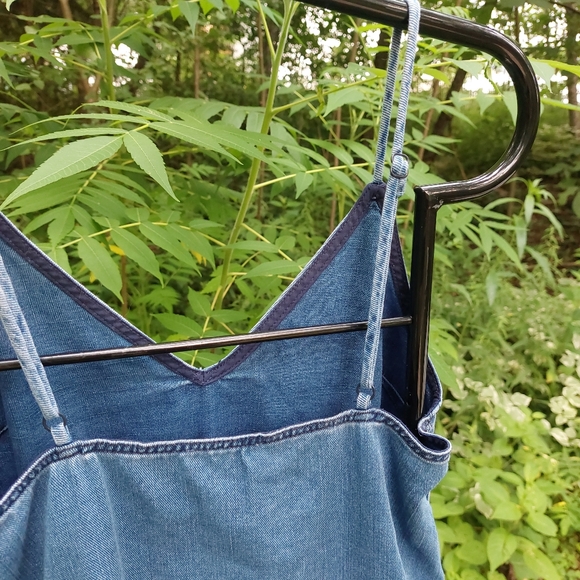 Wilfred Free Denim Mini Tank Dress Xs - Picture 4 of 8